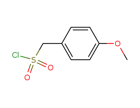 Molecular Structure of 110661-59-1 (BENZENEMETHANESULFONYL CHLORIDE, 4-METHOXY-)