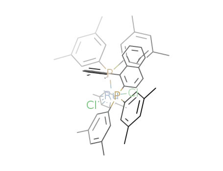 Molecular Structure of 1345887-44-6 (Chloro{(S)-(-)-2,2'-bis[di(3,5-xylyl)phosphino]-1,1'-binaphthyl}(p-cymene)ruthenium(II)chloride)
