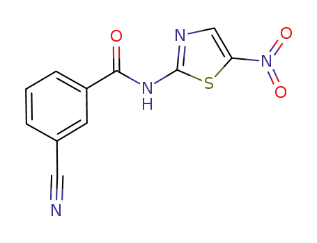 Molecular Structure of 1245814-49-6 (3-cyano-N-(5-nitrothiazol-2-yl)benzamide)
