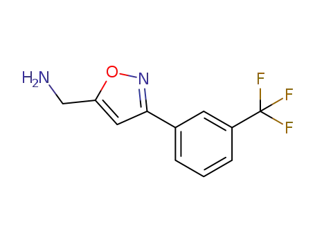Molecular Structure of 1240190-02-6 (5-aminomethyl-3-m-trifluoromethylphenylisoxazole)
