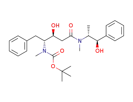 (-)-(3S,4R)-4-(tert-butoxycarbonyl(methyl)amino)-3-hydroxy-N-methyl-N-((R,R)-2-phenyl-2-hydroxy-1-methylethyl)-5-phenylpentanamide