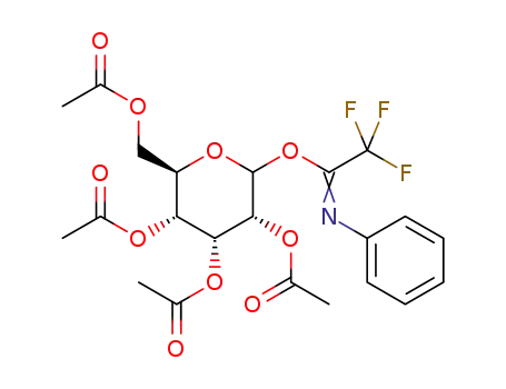 Molecular Structure of 1293384-39-0 (2,3,4,6-tetra-O-acetyl-D-allopyranosyl N-phenyltrifluoroacetimidate)