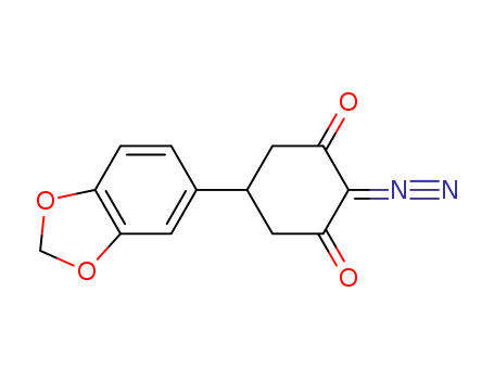 Molecular Structure of 1318759-84-0 (5-(benzo[d]-[1,3]dioxo-5-yl)-2-diazohexane-1,3-dione)