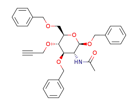 benzyl 2-acetamido-3,6-di-O-benzyl-4-O-propargyl-2-deoxy-β-D-glucopyranoside