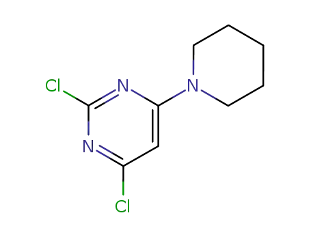Molecular Structure of 213201-98-0 (2,4-DICHLORO-6-PIPERIDINYLPYRIMIDINE)