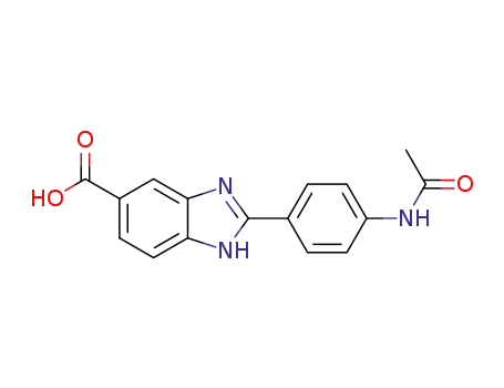 Molecular Structure of 404360-88-9 (2-(4-Acetylaminophenyl)-1H-benzimidazole-5-carboxylic acid)