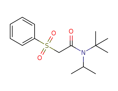 Molecular Structure of 1360789-17-8 (N-(tert-butyl)-N-isopropyl-2-(phenylsulfonyl)acetamide)
