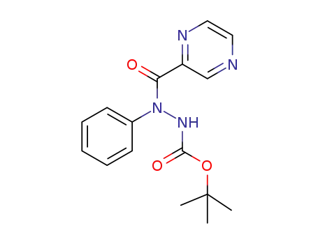 Molecular Structure of 1338369-87-1 (N-tert-butoxycarbonyl-N'-phenyl-N'-pyrazinecarbonylhydrazide)