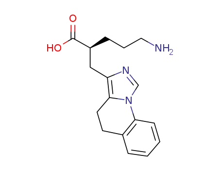 Molecular Structure of 1224846-59-6 ((2S)-5-amino-2-(4,5-dihydroimidazo[1,5-a]quinolin-3-ylmethyl)pentanoic acid)