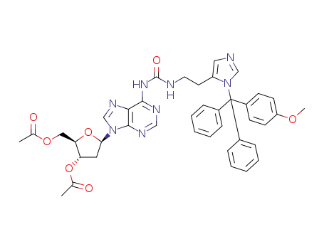 3',5'-di-O-acetyl-N<sub>6</sub>-{2-[N<sub>1</sub>-(4-methoxytrityl)-imidazol-4-yl]ethylaminocarbonyl}-2'-deoxyadenosine