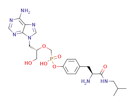 4-[(2S)-2-amino-2-[(2-methylpropyl)carbamoyl]ethyl]phenoxy({[(2S)-1-(6-amino-9H-purin-9-yl)-3-hydroxypropan-2-yl]oxy}methyl)phosphinic acid