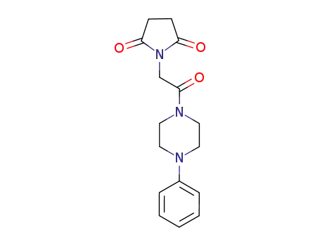 Molecular Structure of 65349-00-0 (Piperazine, 1-[(2,5-dioxo-1-pyrrolidinyl)acetyl]-4-phenyl-)