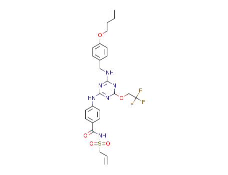 N-(allylsulfonyl)-4-(4-(4-(but-3-enyloxy)benzylamino)-6-(2,2,2-trifluoroethoxy)-1,3,5-triazin-2-ylamino)benzamide