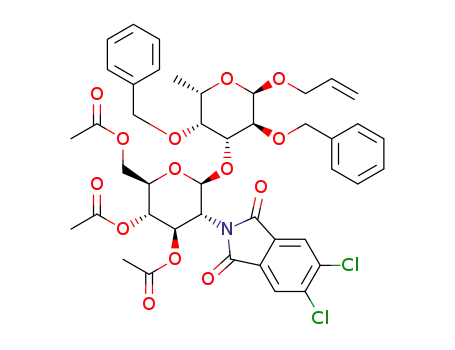 allyl 2,4-di-O-benzyl-3-O-(3,4,6-tri-O-acetyl-2-(4,5-dichlorophthalimido)-2-deoxy-β-D-glucopyranosyl)-α-L-fucopyranoside