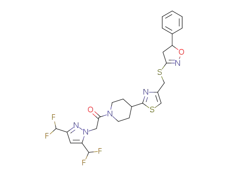 2-[3,5-bis(difluoromethyl)-1H-pyrazol-1-yl]-1-{4-[4-({[5-phenyl-4,5-dihydro-1,2-oxazol-3-yl]sulphanyl}methyl)-1,3-thiazol-2-yl]piperidin-1-yl}ethanone