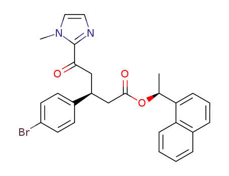 Molecular Structure of 1315282-20-2 ((1'S,3S)-1'-naphthylethyl-4-(1-methyl-1H-imidazolylcarbonyl)-3-(4-bromophenyl)butyrate)