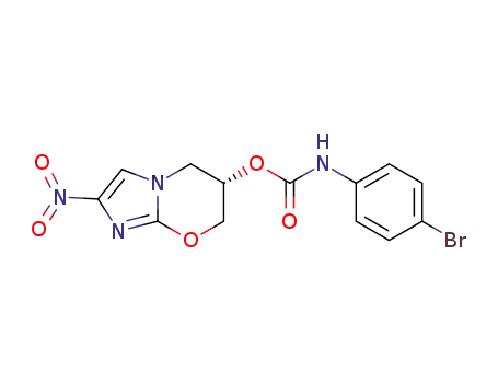 Molecular Structure of 187235-49-0 ((6S)-2-nitro-6,7-dihydro-5H-imidazo[2,1-b][1,3]oxazin-6-yl (4-bromophenyl)carbamate)