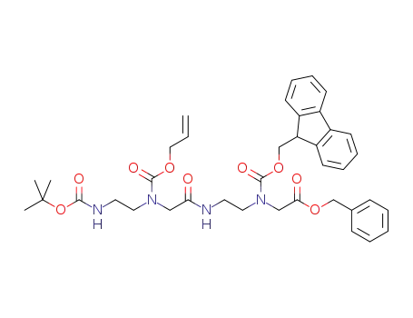 benzyl N-{2-[N-(2-tert-butoxycarbonylaminoethyl)-N-(prop-2-en-1-yloxycarbonyl)]glycylaminoethyl}-N-[(9H-fluoren-9-yl)methyloxycarbonyl]glycinate