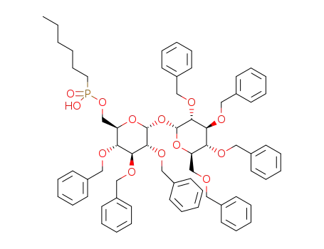 6-O-(hexylphosphoryl)-2,3,4,2',3',4,6'-hepta-O-benzyl-α,α-D-trehalose