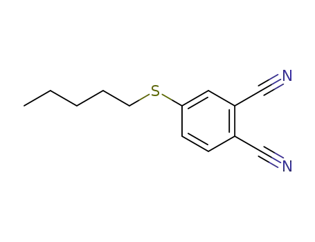 Molecular Structure of 116221-12-6 (1,2-Benzenedicarbonitrile, 4-(pentylthio)-)