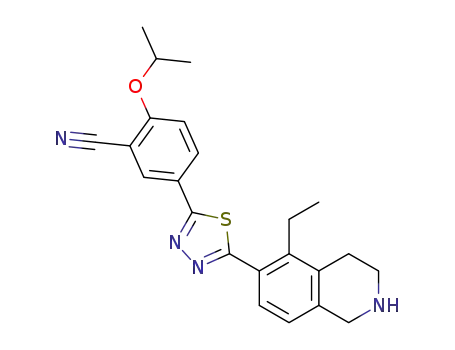 5-ethyl-6-[5-(3-cyano-4-isopropoxy-phenyl)-[1,3,4]thiadiazol-2-yl]-1,2,3,4-tetrahydroisoquinoline