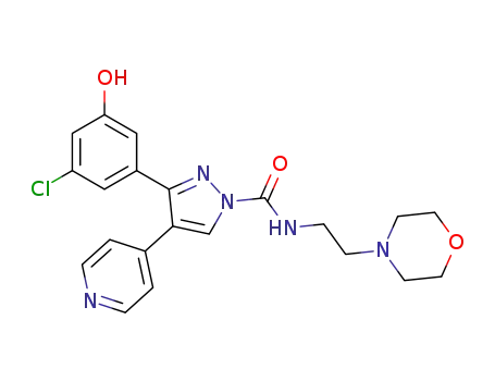3-(3-chloro-5-hydroxyphenyl)-N-(2-morpholinoethyl)-4-(pyridin-4-yl)-1H-pyrazole-1-carboxamide