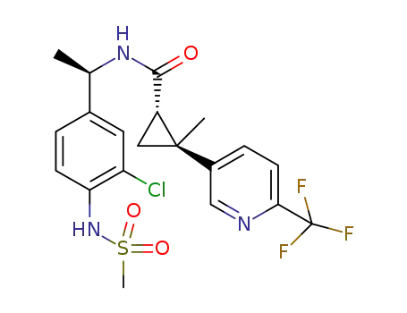 (1S,2S)-N-[(1R)-1-{3-chloro-4-[(methylsulfonyl)amino]phenyl}ethyl]-2-methyl-2-[6-(trifluoromethyl)pyridin3-yl]cyclopropanecarboxamide