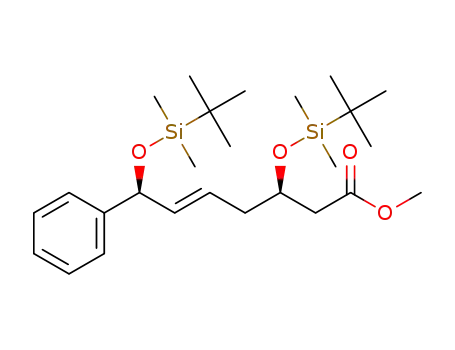 Molecular Structure of 1313835-56-1 (methyl (3R,5E,7S)-3,7-bis{[(tert-butyl)(dimethyl)silyl]oxy}-7-phenylhept-5-enoate)