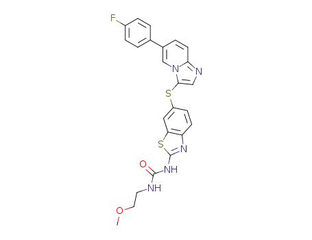 1-(6-{[6-(4-fluorophenyl)imidazo[1,2-a]pyridin-3-yl]sulphanyl}-1,3-benzothiazol-2-yl)-3-(2-methoxyethyl)urea