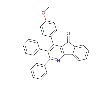 Molecular Structure of 87999-16-4 (5H-Indeno[1,2-b]pyridin-5-one, 4-(4-methoxyphenyl)-2,3-diphenyl-)