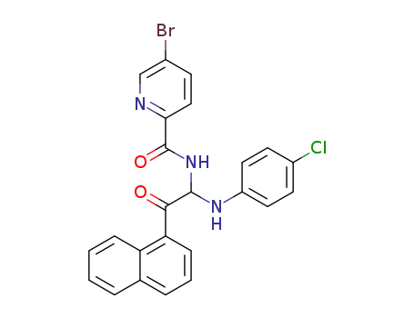 5-bromo-N-(1-(4-chlorophenylamino)-2-(naphthalen-1-yl)-2-oxoethyl)picolinamide