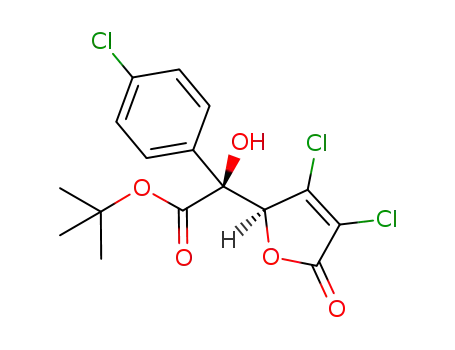 (S)-tert-butyl 2-((S)-3,4-dichloro-2,5-dihydro-5-oxofuran-2-yl)-2-(4-chlorophenyl)-2-hydroxyacetate