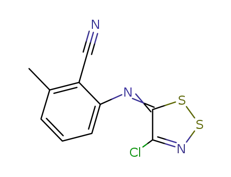 2-(4-chloro-5H-1,2,3-dithiazol-5-ylideneamino)-6-methylbenzonitrile