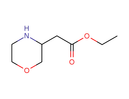 Molecular Structure of 81684-84-6 (MORPHOLIN-3-YL-ACETIC ACID ETHYL ESTER)