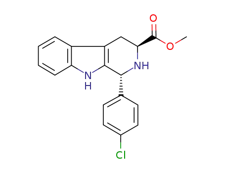 1H-Pyrido[3,4-b]indole-3-carboxylic acid,
1-(4-chlorophenyl)-2,3,4,9-tetrahydro-, methyl ester, (1R,3S)-