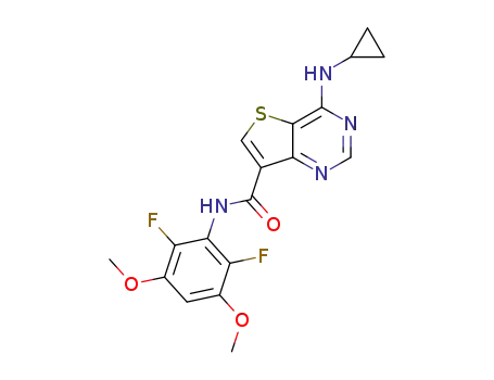 4-(cyclopropylamino)-N-(2,6-difluoro-3,5-dimethoxyphenyl)thieno[3,2-d]pyrimidine-7-carboxamide