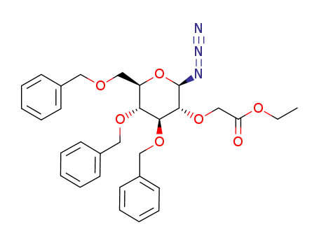 ethyl 2-((2R,3R,4S,5R,6R)-2-azido-4,5-bis(benzyloxy)-6-benzyloxymethyl-tetrahydro-2H-pyran-3-yloxy)acetate