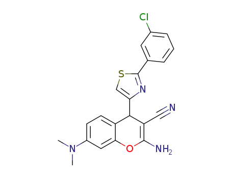 2-amino-3-cyano-4-[2-(3-chlorophenyl)thiazol-4-yl]-7-(dimethylamino)-4H-chromene