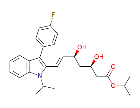 (3R,5S,E)-7-(3-(4-fluorophenyl)-1-isopropyl-1H-indol-2-yl)-3,5-dihydroxyhept-6-enoic acid isopropyl ester