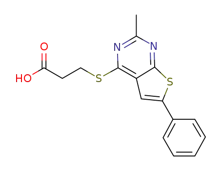 3-[(2-methyl-6-phenylthieno[2,3-d]pyrimidin-4-yl)thio]propanoic acid