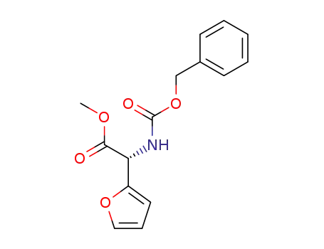 Molecular Structure of 139014-80-5 (2-Furanacetic acid, a-[[(phenylmethoxy)carbonyl]amino]-, methyl ester,
(R)-)
