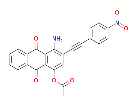 4-amino-3-[(4-nitrophenyl)ethynyl]-9,10-dioxo-9,10-dihydroanthracen-1-yl acetate