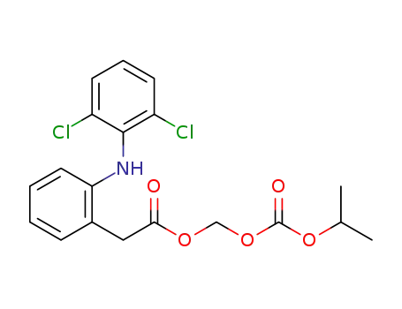 Molecular Structure of 1264635-62-2 (1-[(1-methylethoxy)carbonyloxy]methyl 2-[(2,6-dichlorophenyl)amino]phenylacetate)