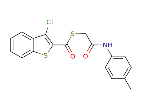 2-(p-toluidino)-2-oxoethyl 3-chlorobenzo[b]thiophene-2-carbothioate
