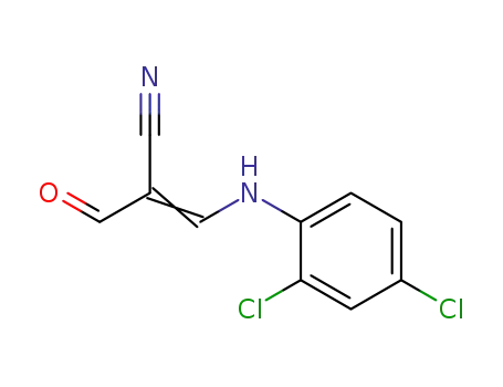 Molecular Structure of 1352630-32-0 (3-[(2,4-dichlorophenyl)amino]-2-formylacrylonitrile)