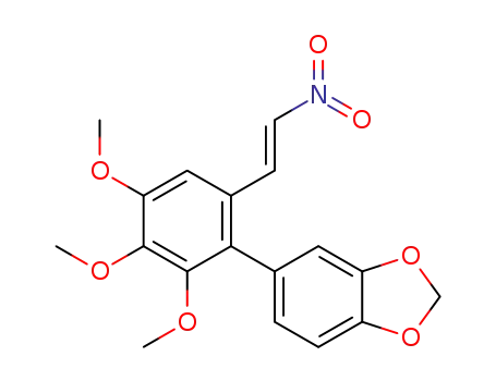 Molecular Structure of 1309045-13-3 ((E)-5-(2,3,4-trimethoxy-6-(2-nitrovinyl)phenyl)benzo[d]-[1,3]dioxole)