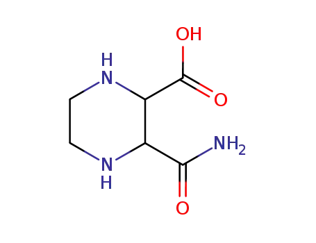 Molecular Structure of 98549-53-2 (2-Piperazinecarboxylicacid,3-carbamoyl-(6CI))