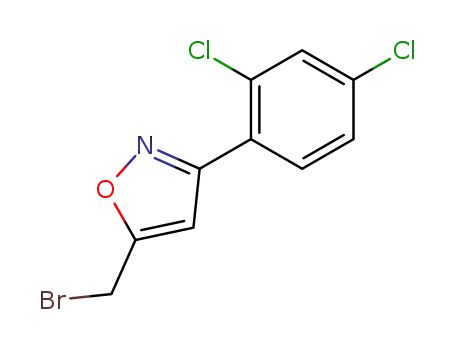 Molecular Structure of 5301-00-8 (5-(BROMOMETHYL)-3-(2,4-DICHLOROPHENYL)ISOXAZOLE)