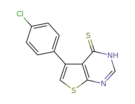 Molecular Structure of 315676-32-5 (5-(4-CHLOROPHENYL)THIENO[2,3-D]PYRIMIDINE-4-THIOL)