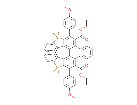 2,7-di-(ethoxycarbonyl)-1,8-di-(4-methoxy)phenyl-9,9,18,18-tetramethyl-9,18-disilaindeno[2,3-c]indeno[3,2-g]triphenylene